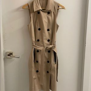 Ann Taylor Sleeveless Trench Dress